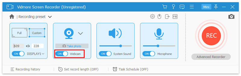 Webcam Recorderを選択します